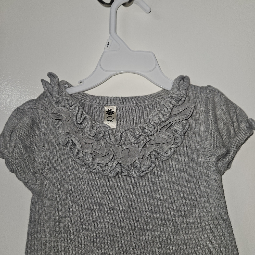 Cherokee Gray Ruffled Kids Dress
